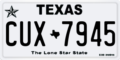 TX license plate CUX7945