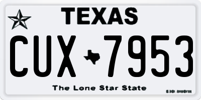 TX license plate CUX7953