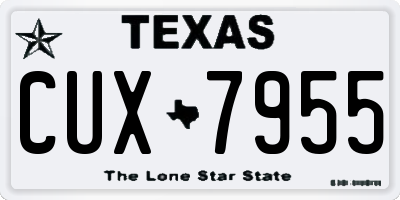 TX license plate CUX7955