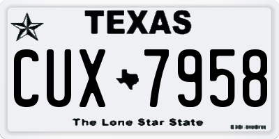 TX license plate CUX7958