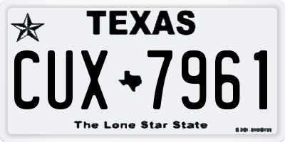 TX license plate CUX7961