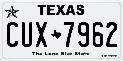 TX license plate CUX7962