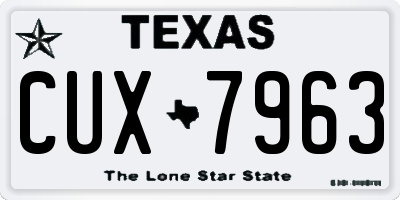 TX license plate CUX7963