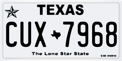 TX license plate CUX7968