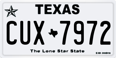TX license plate CUX7972