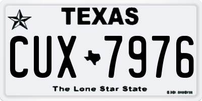 TX license plate CUX7976