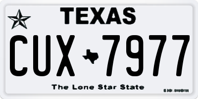 TX license plate CUX7977