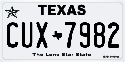 TX license plate CUX7982