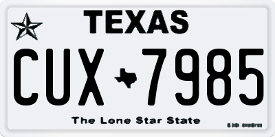 TX license plate CUX7985