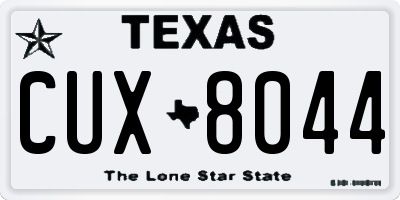 TX license plate CUX8044