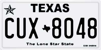TX license plate CUX8048