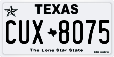 TX license plate CUX8075