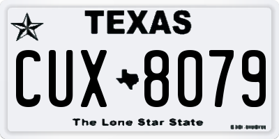 TX license plate CUX8079