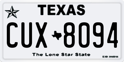 TX license plate CUX8094