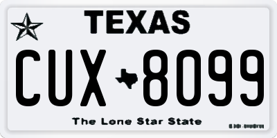TX license plate CUX8099