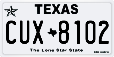 TX license plate CUX8102