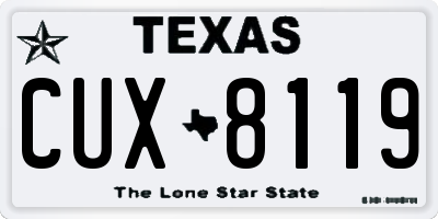 TX license plate CUX8119