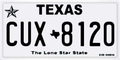 TX license plate CUX8120