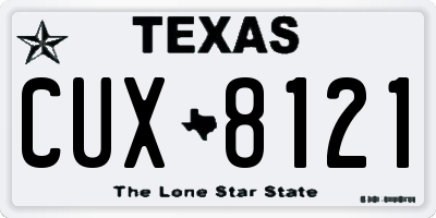 TX license plate CUX8121