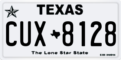 TX license plate CUX8128
