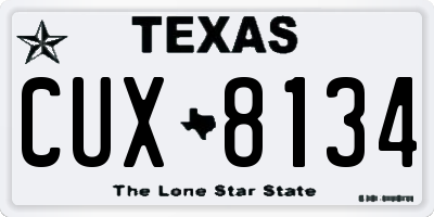 TX license plate CUX8134