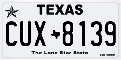 TX license plate CUX8139
