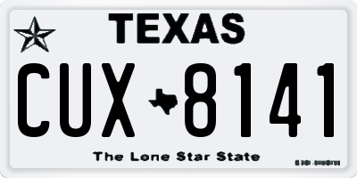 TX license plate CUX8141