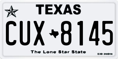 TX license plate CUX8145
