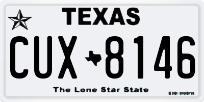 TX license plate CUX8146