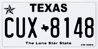TX license plate CUX8148
