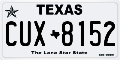 TX license plate CUX8152