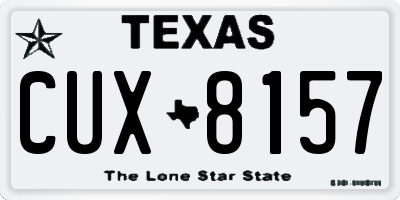 TX license plate CUX8157