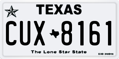 TX license plate CUX8161