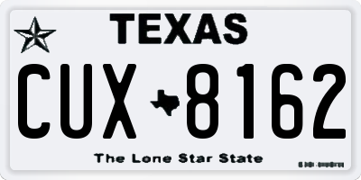 TX license plate CUX8162