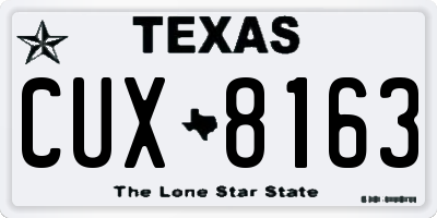 TX license plate CUX8163