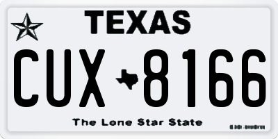 TX license plate CUX8166