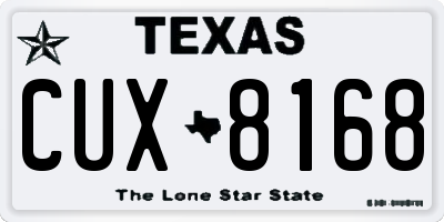 TX license plate CUX8168