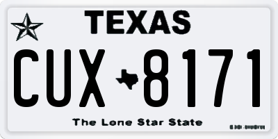 TX license plate CUX8171