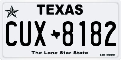 TX license plate CUX8182