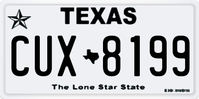 TX license plate CUX8199