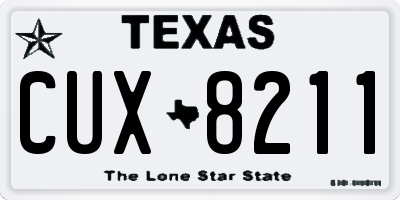 TX license plate CUX8211