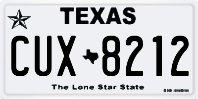 TX license plate CUX8212