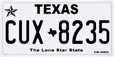 TX license plate CUX8235