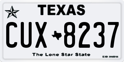 TX license plate CUX8237