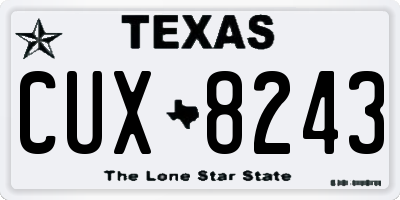 TX license plate CUX8243
