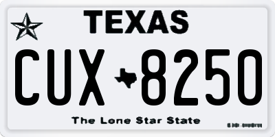 TX license plate CUX8250