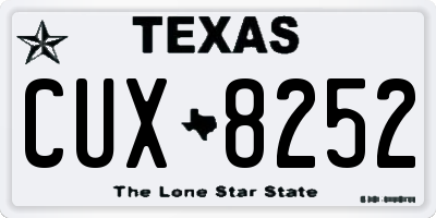 TX license plate CUX8252
