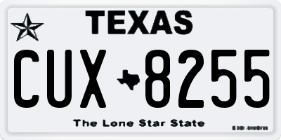 TX license plate CUX8255