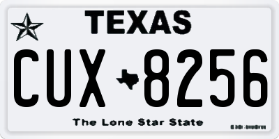 TX license plate CUX8256