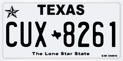 TX license plate CUX8261